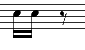 Two Sixteenth Notes + Eighth Rest